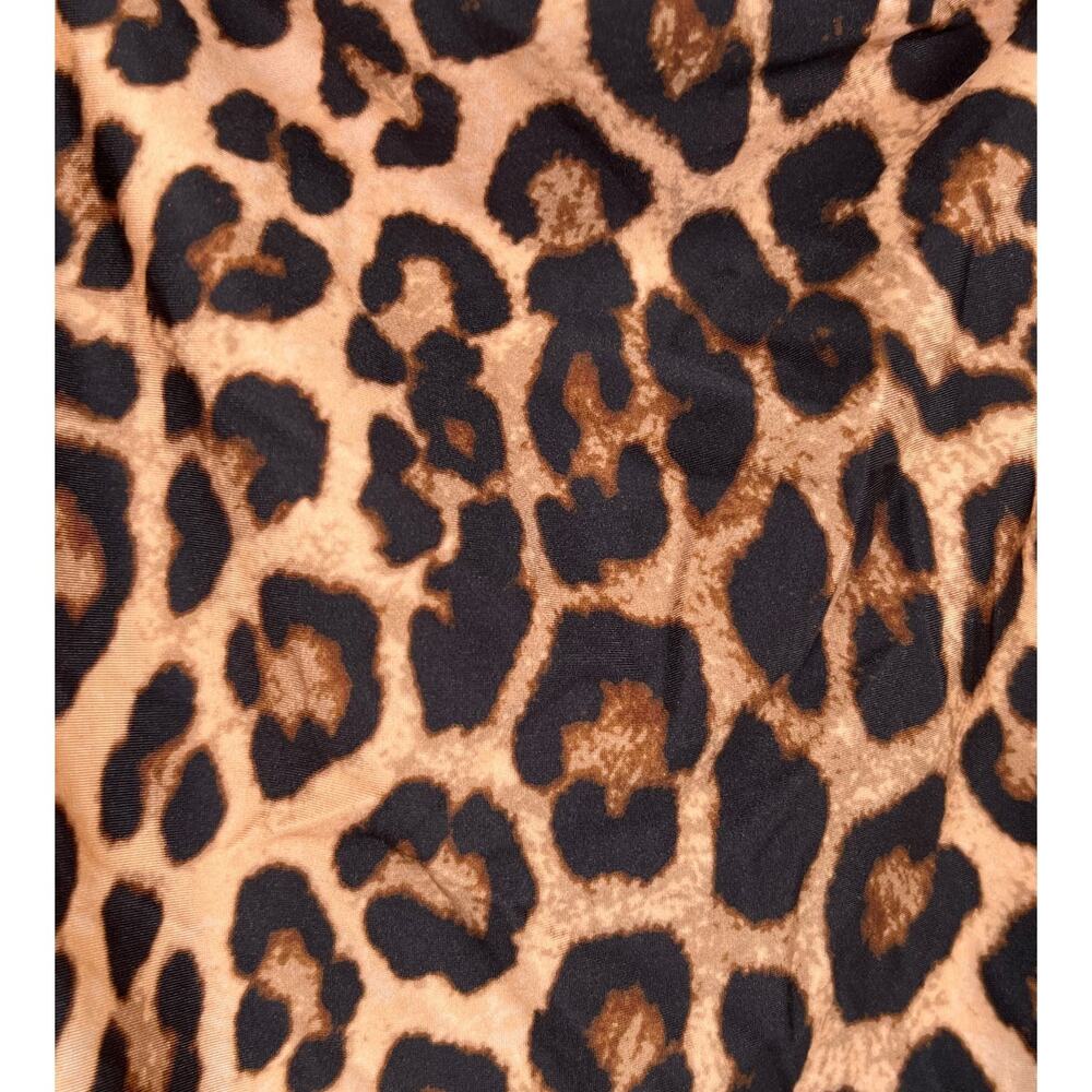 Good American Dress Ruched slip minidress leopard size 4 (18-20) - Picture 4 of 10
